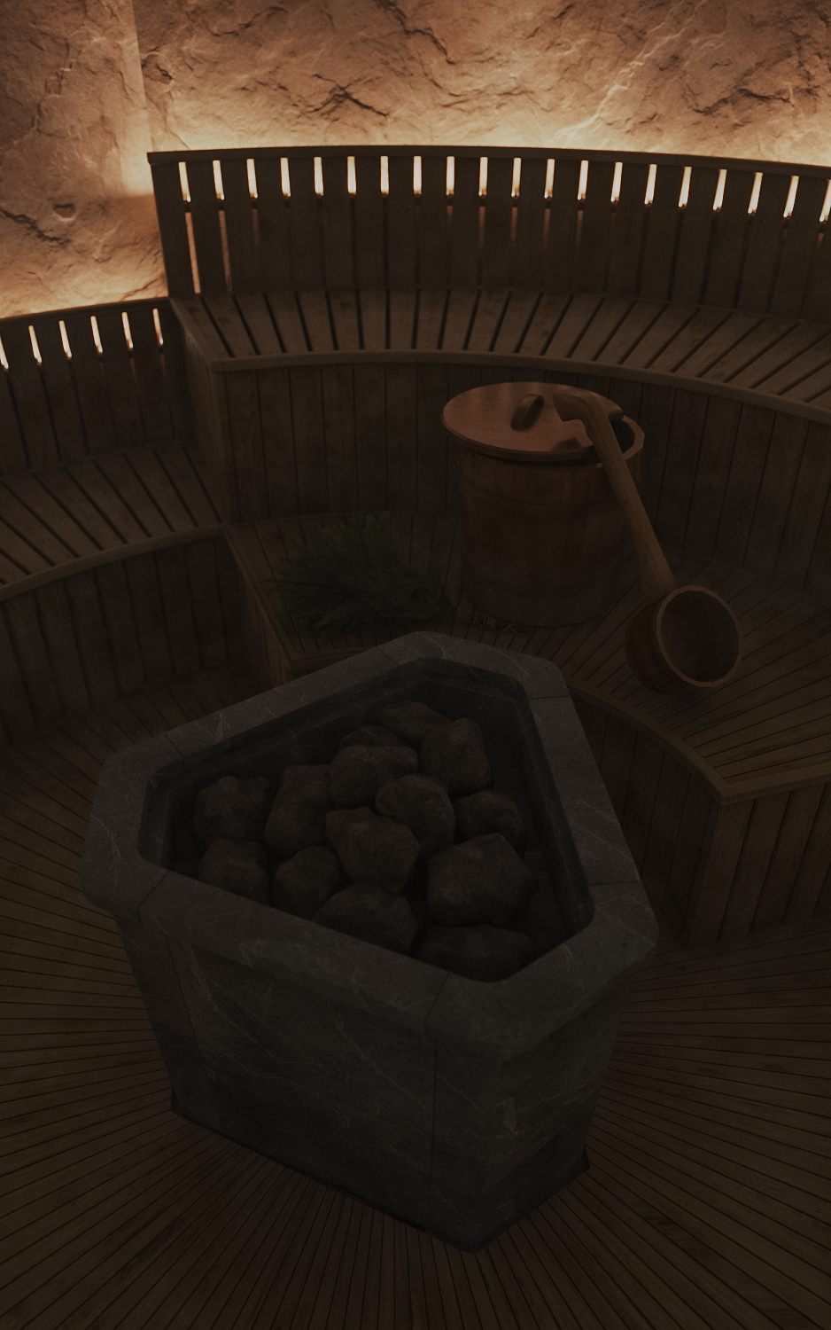 chalet alpino spa resort design and fitout steamroom 03