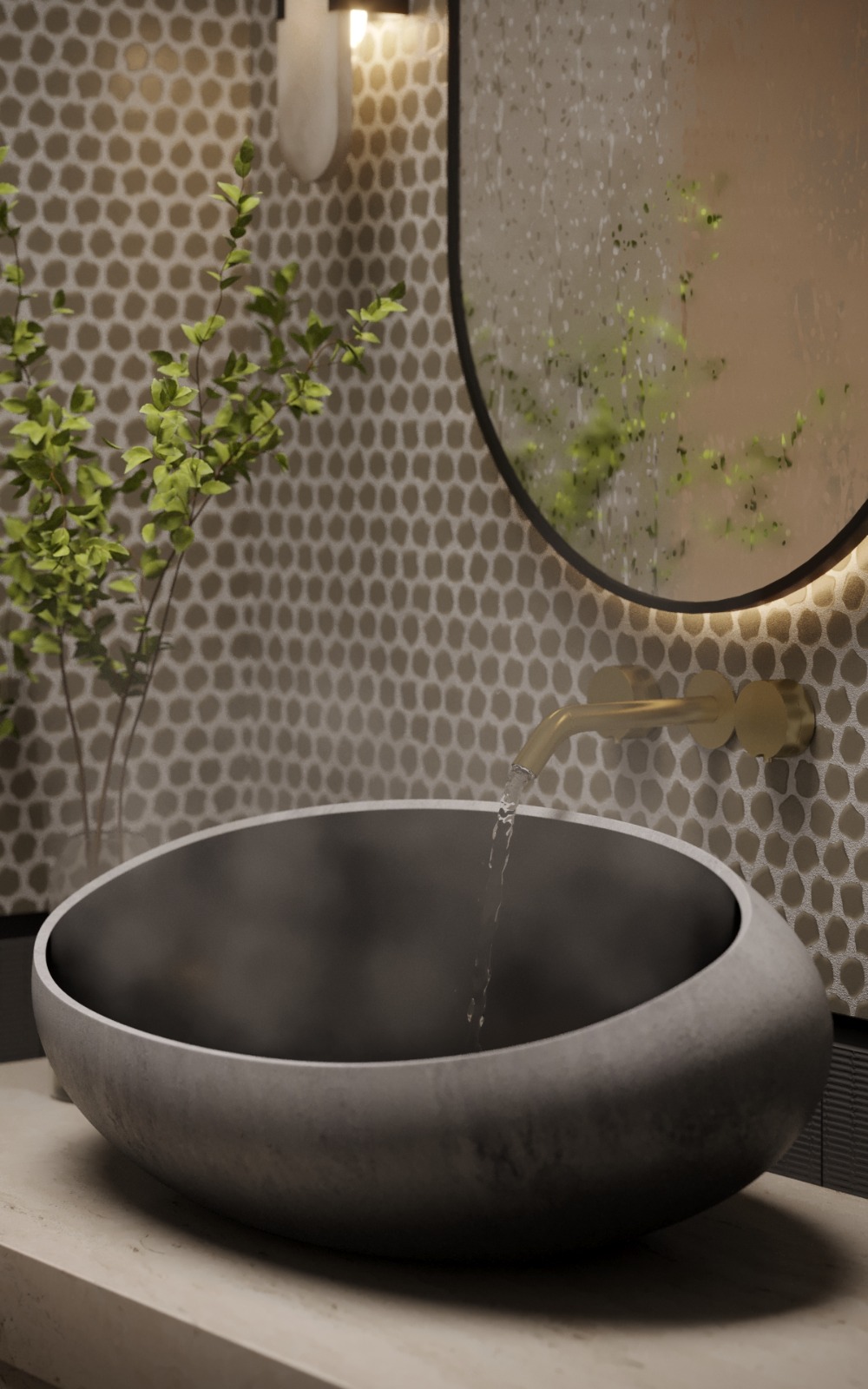 luxury villa artistico design and fitout modern guest washroom
