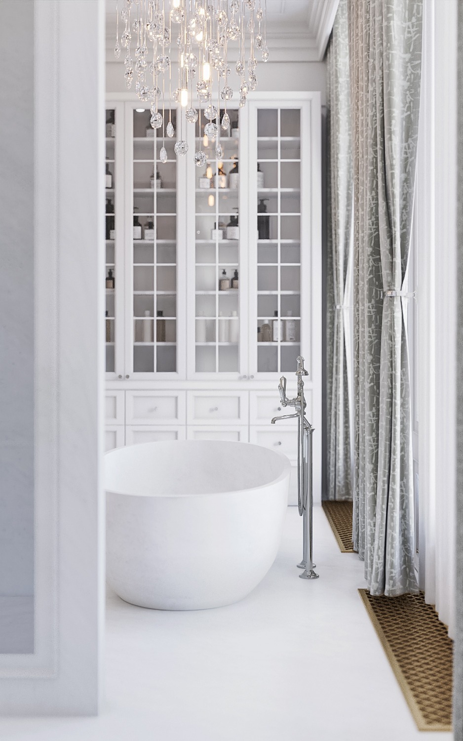 riverpark luxury apartment design and fitout ralph lauren modern american classic bathoom queen 04
