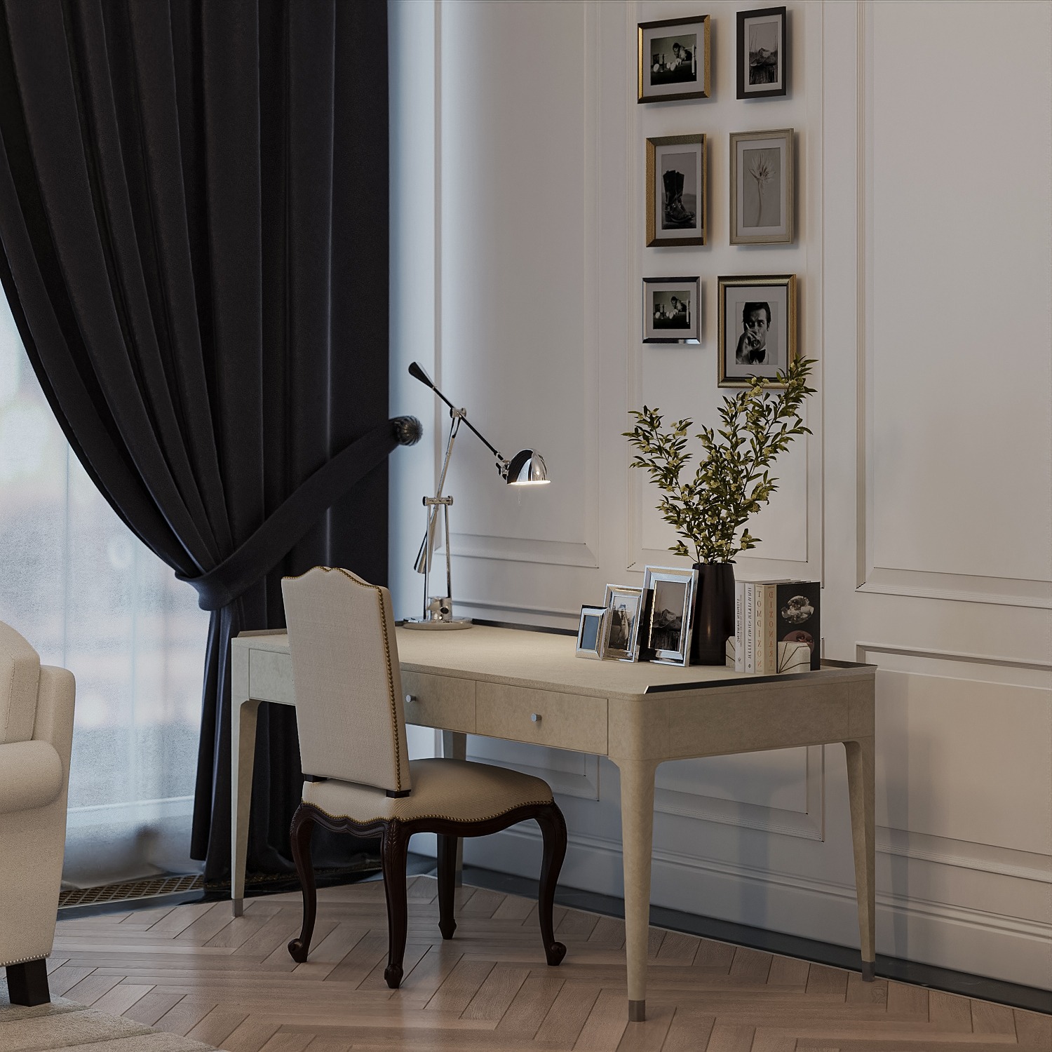 riverpark luxury apartment design and fitout ralph lauren modern american classic bedoom queen 05