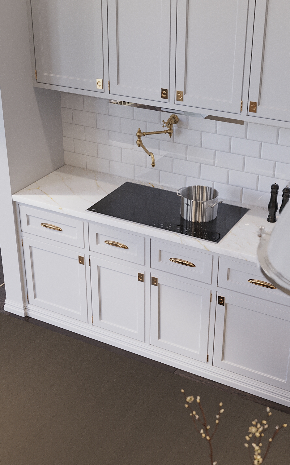 riverpark luxury apartment design and fitout ralph lauren modern american classic kitchen 02