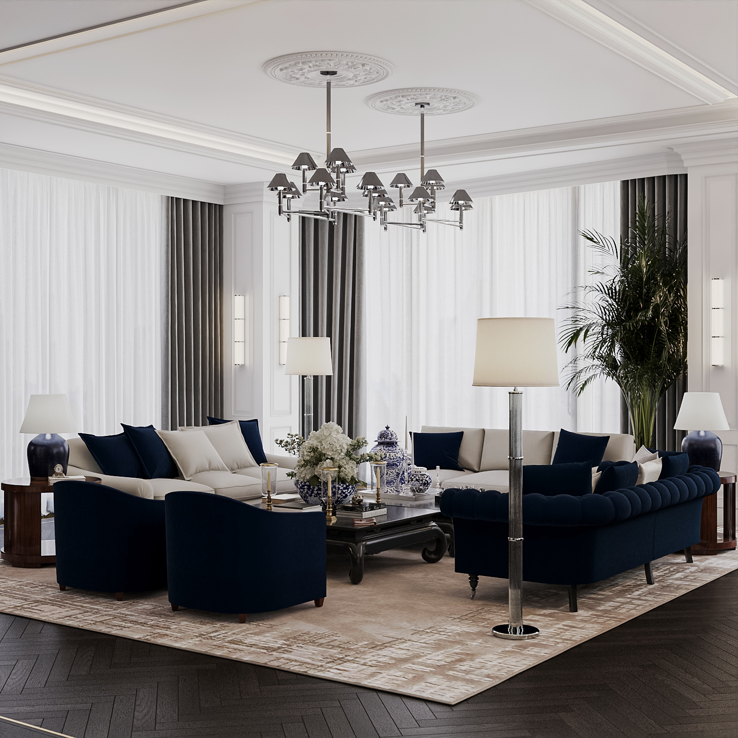 riverpark luxury apartment design and fitout ralph lauren modern american classic living 01
