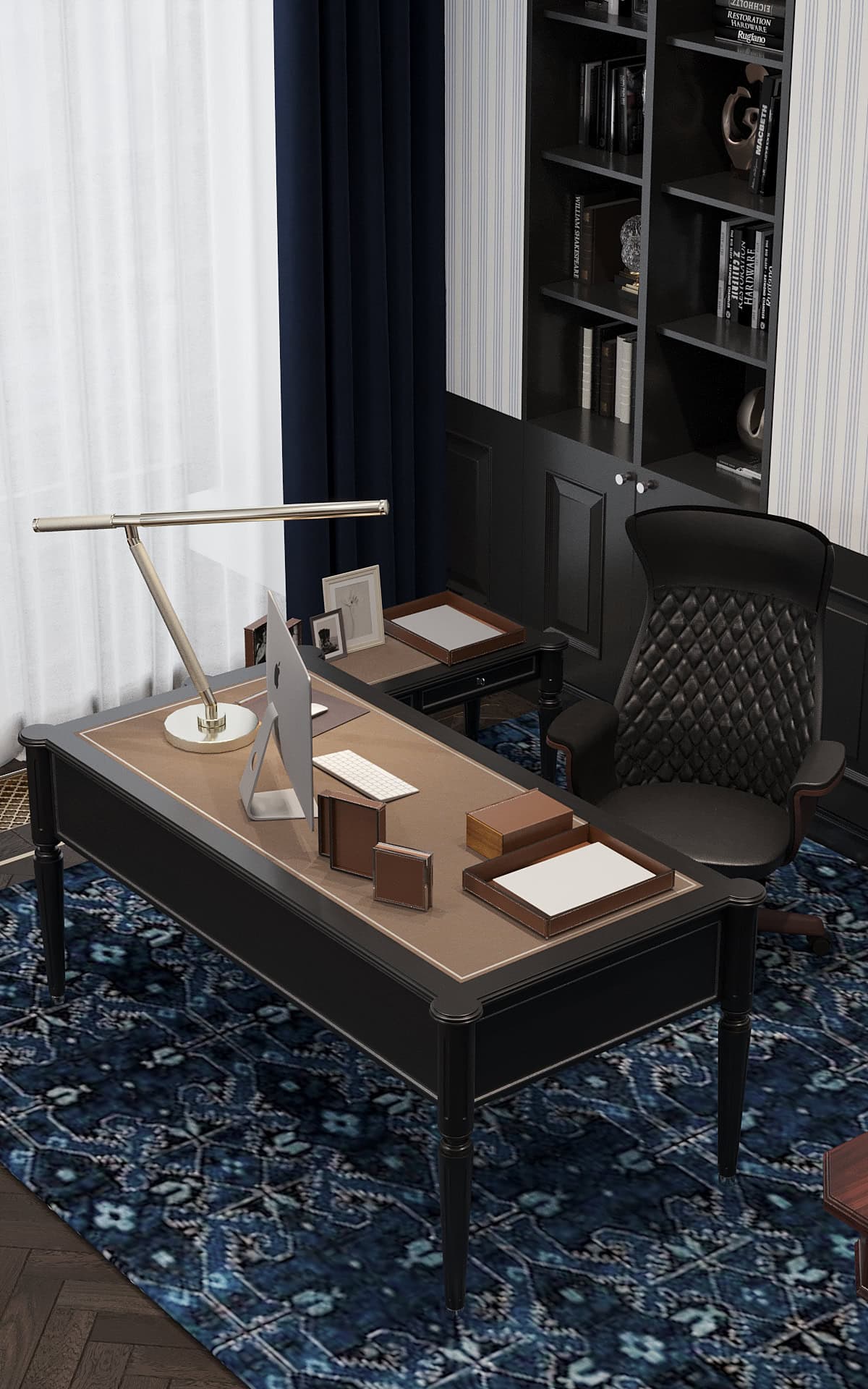 riverpark luxury apartment design and fitout ralph lauren modern american classic office 03