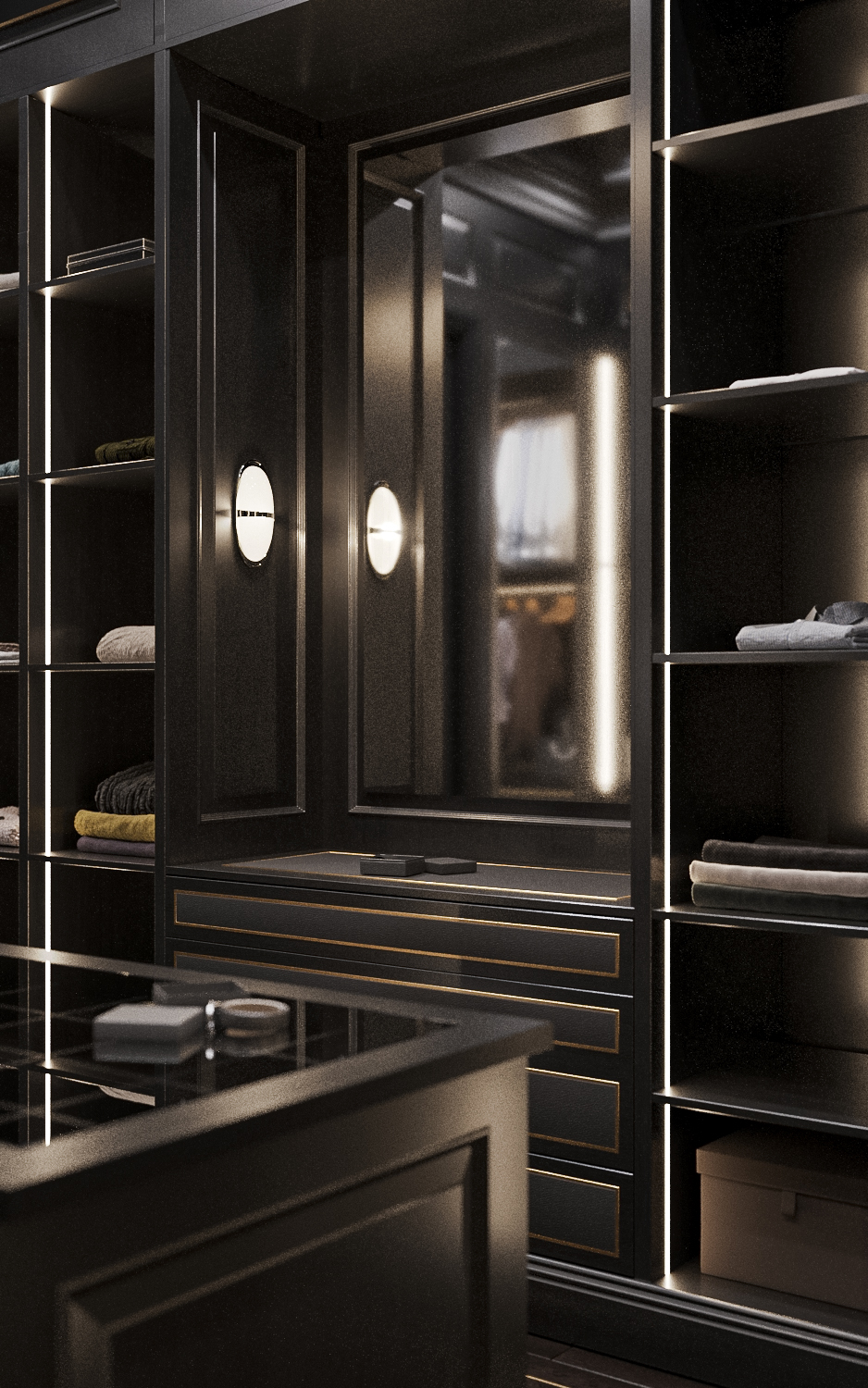 riverpark luxury apartment design and fitout ralph lauren modern american classic wardrobe king 02