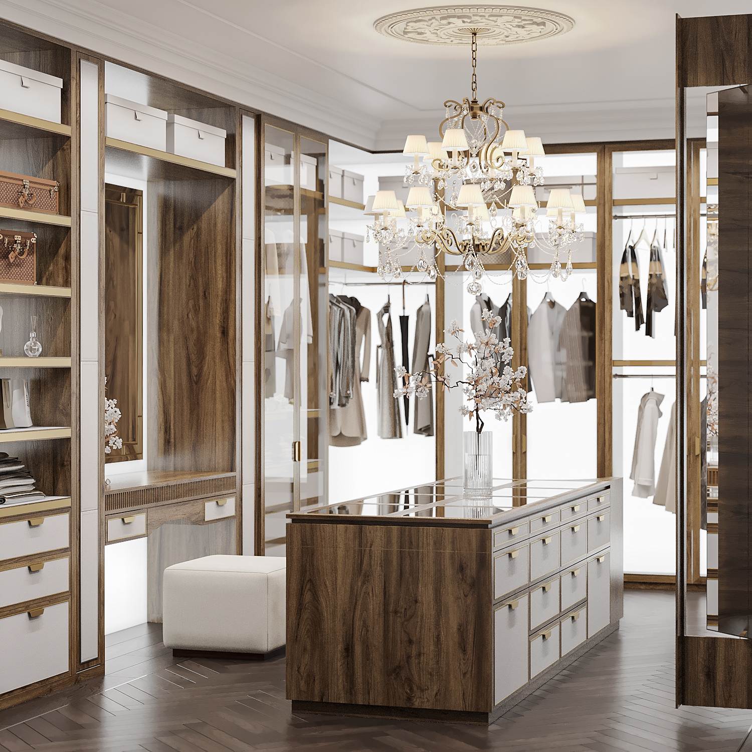 riverpark luxury apartment design and fitout ralph lauren modern american classic wardrobe queen 02