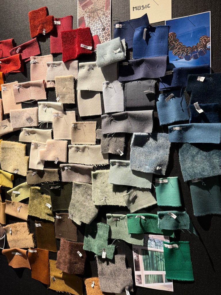 Boldly expressing design using curated textiles